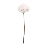 46cm Frosted Hydrangea Stem - White
